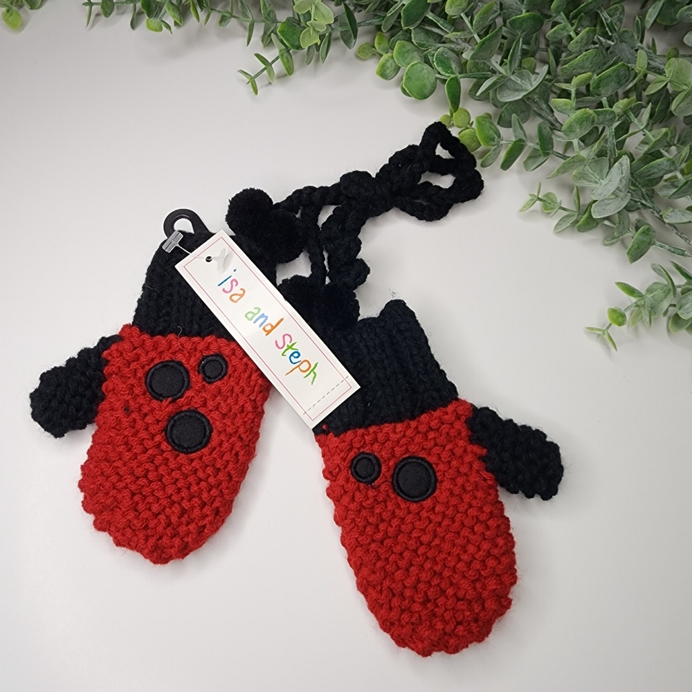 Toddler Girls Crocheted Mittens